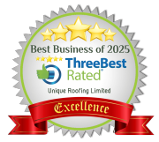 Unique Roofing Limited award for best business 2025!