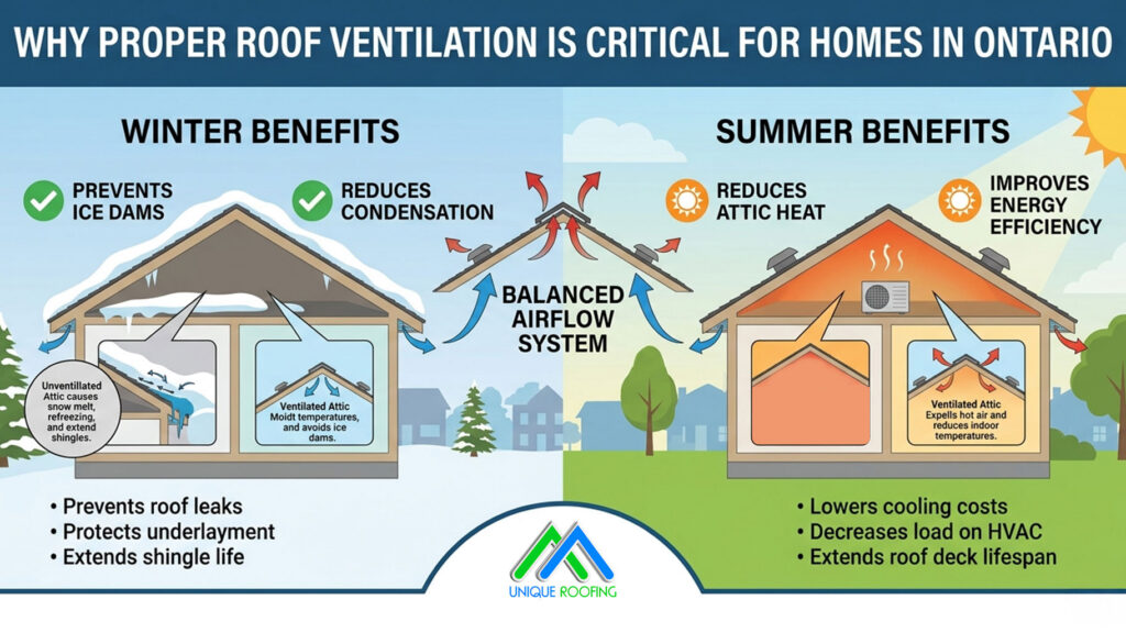 Why Proper Roof Ventilation Is Critical for Homes in Ontario unique roofing repair installation gutters skylight toronto ontario 05 why proper roof ventilation is critical for homes in ontario